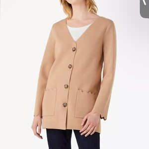 kate spade scalloped sweater blazer